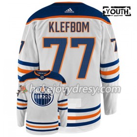 Dětské Hokejový Dres Edmonton Oilers OSCAR KLEFBOM 77 Adidas Bílá Authentic